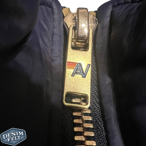 Aviator Nation WOMEN'S Navy Blue 5 STRIPE FULL ZIP PUFFER VEST | EUC⚡️MSRP$395 - Picture 10 of 16
